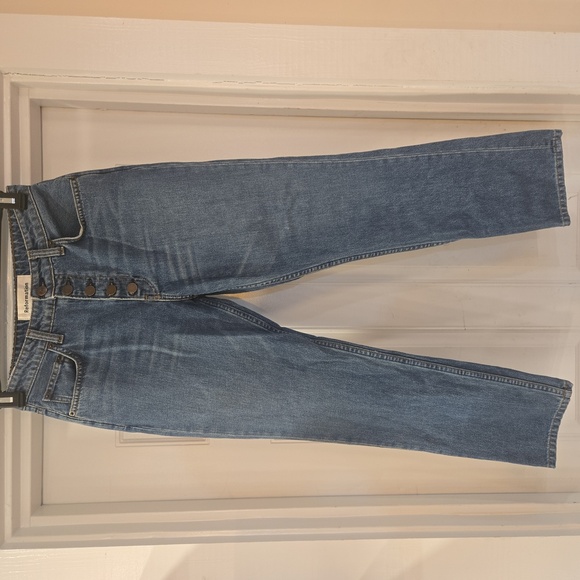 Reformation Womens Mid Rise Button Fly Medium Wash Jeans Blue Size 27 - Picture 2 of 9
